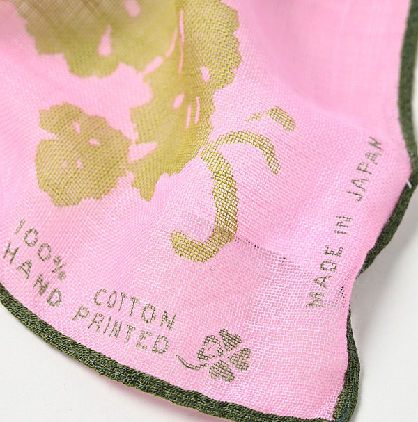 Lotus Print Gauze Bandana Detail