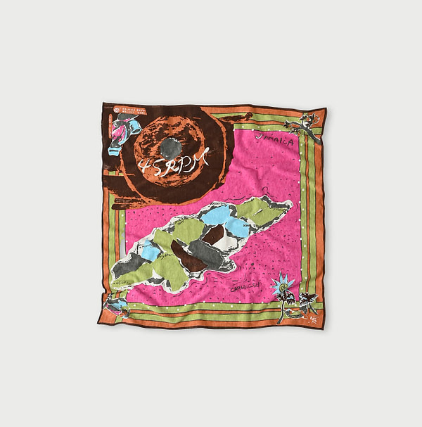 Tenjiku Jamaican Map Bandana Pink