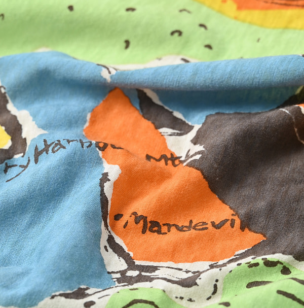 Tenjiku Jamaican Map Bandana Detail