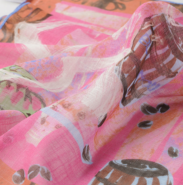 Gauze Picture Book Bandana Detail
