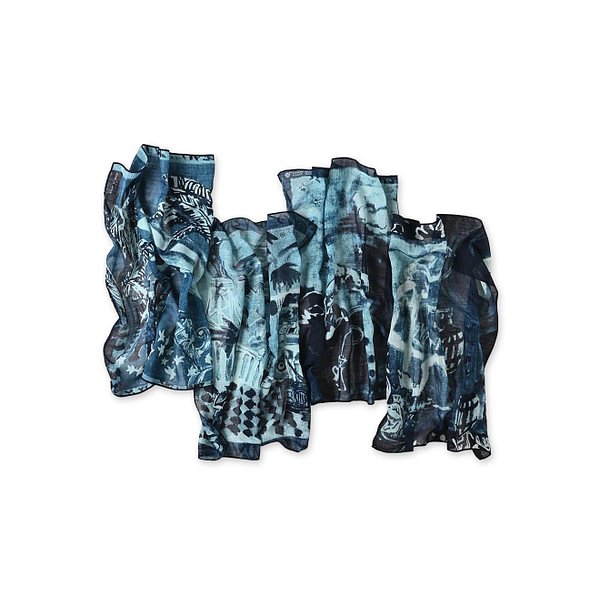 Indigo Gauze Picture Book Bandana