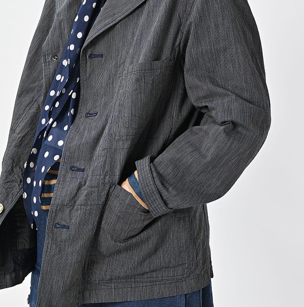 Indigo Cook Serge Nîmes Jacket Detail