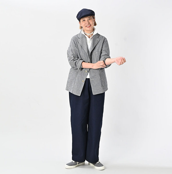 Indigo Cook Serge Nîmes Jacket Female Model