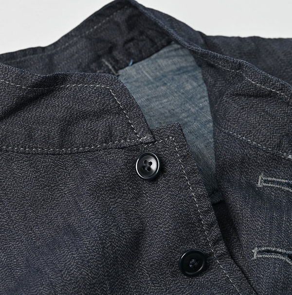 Indigo Yorimoku Hira Nîmes Vest MEN Detail