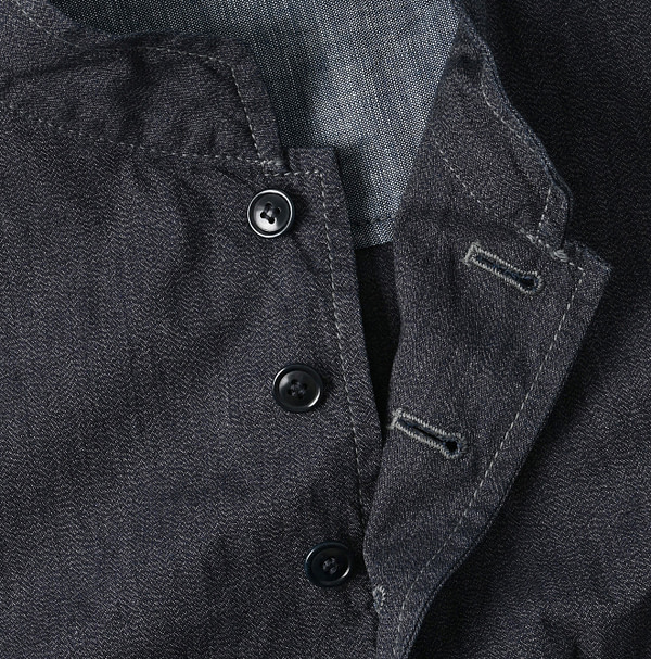 Indigo Yorimoku Hira Nîmes Vest MEN Detail