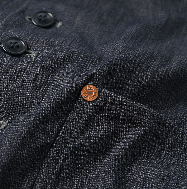 Indigo Yorimoku Hira Nîmes Vest MEN Detail