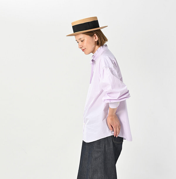 No.180 Miko Long Sleeve Coupé Bow Tie Shirt Female Model