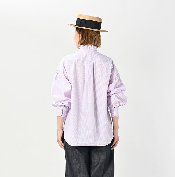No.180 Miko Long Sleeve Coupé Bow Tie Shirt Female Model
