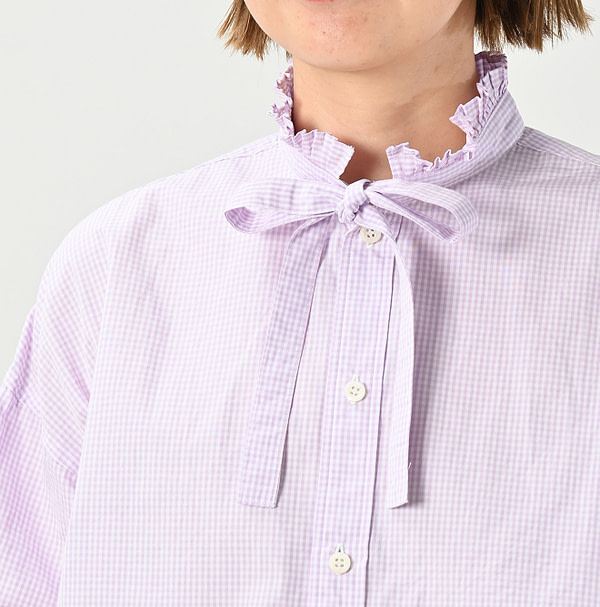 No.180 Miko Long Sleeve Coupé Bow Tie Shirt Detail