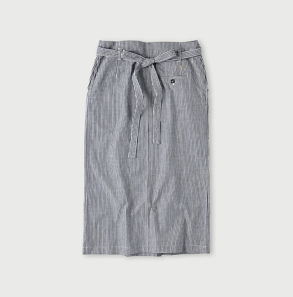 Indigo Cook Serge Wrapped Skirt Back