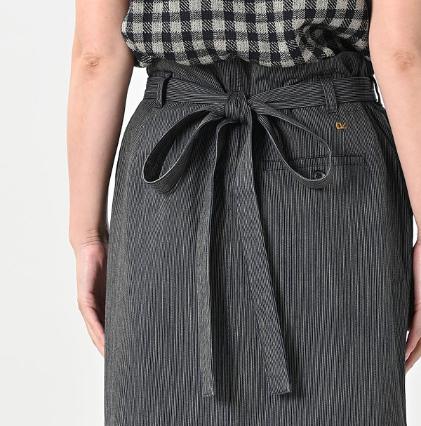 Indigo Cook Serge Wrapped Skirt Indigo Female Model