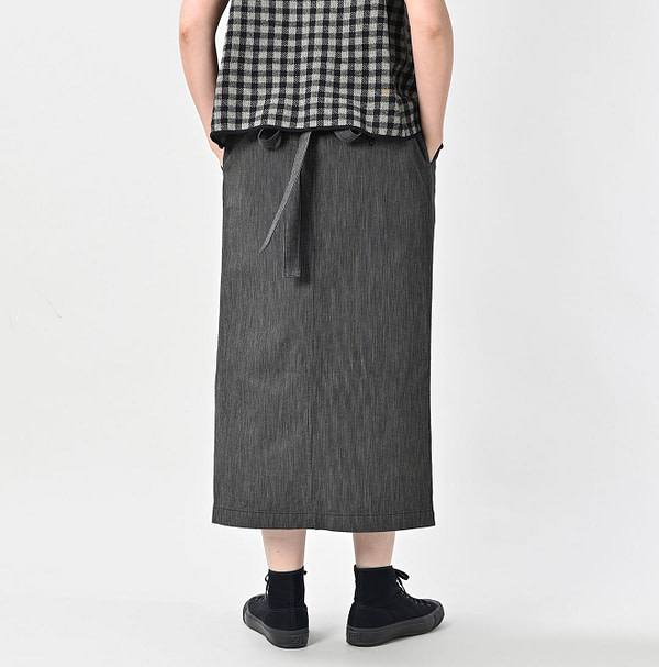 Indigo Cook Serge Wrapped Skirt Indigo Female Model