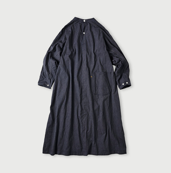 Indigo Yorimoku Hira Military Cover All Dress Back