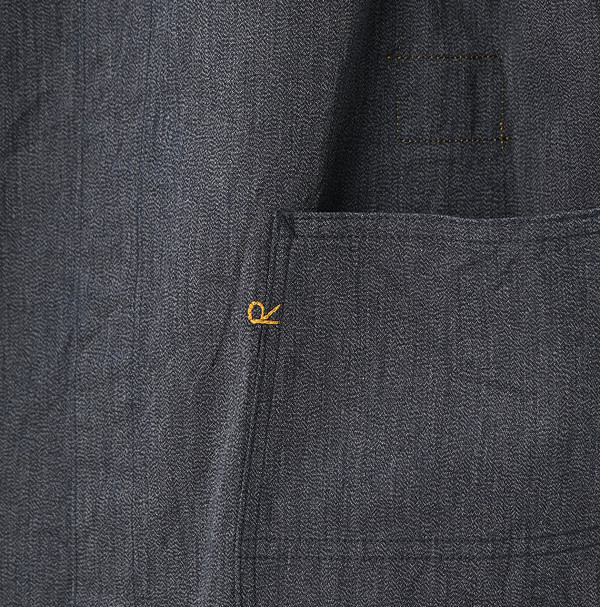 Indigo Yorimoku Hira Military Cover All Dress Detail