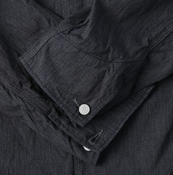 Indigo Yorimoku Hira Military Cover All Dress Detail