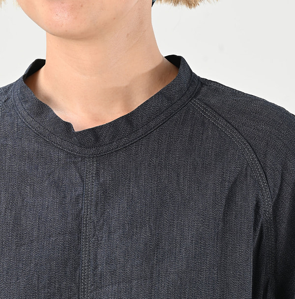 Indigo Yorimoku Hira Military Cover All Dress Detail