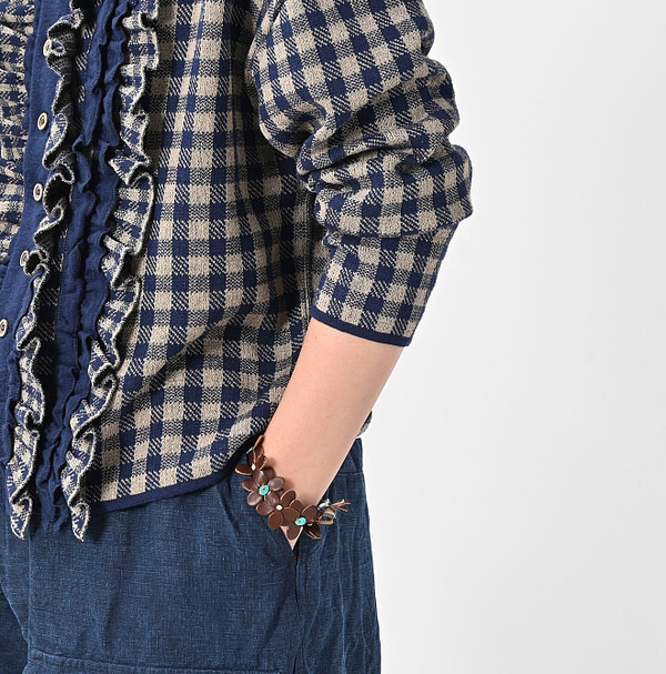 Gingham Jacquard Cardigan Detail