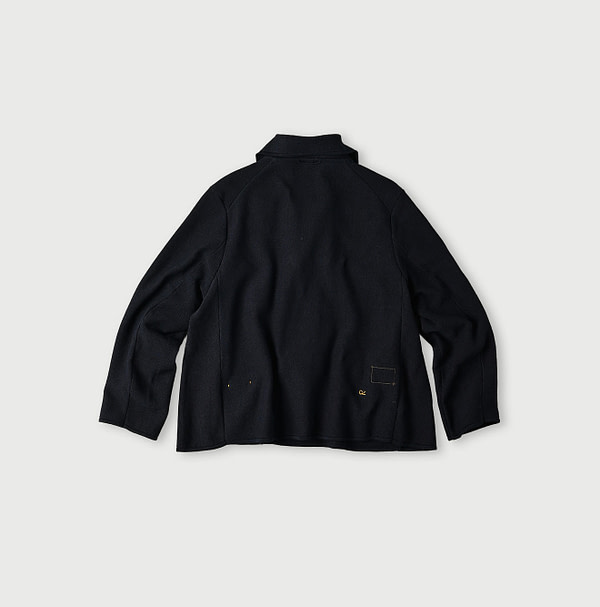Indigo Kanoko Knitsew Jacket Back