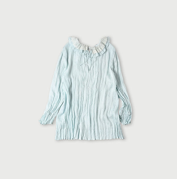 Indian Silk Frill Collar Blouse Back