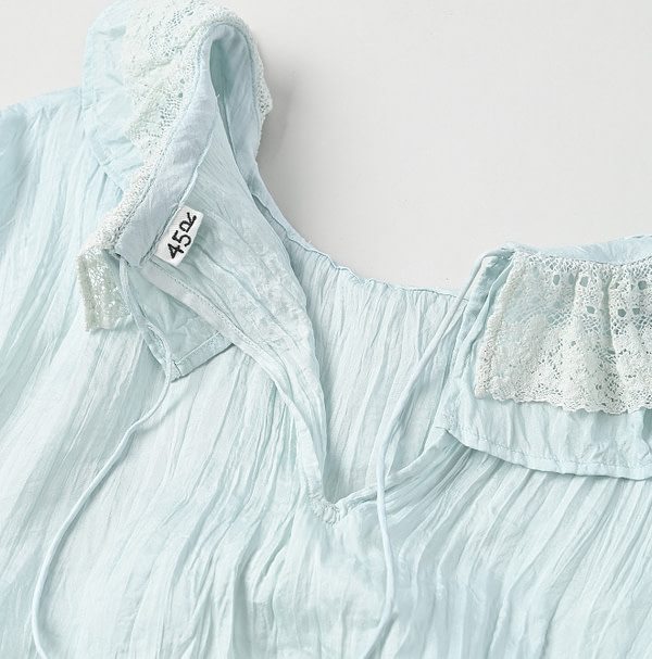 Indian Silk Frill Collar Blouse Detail