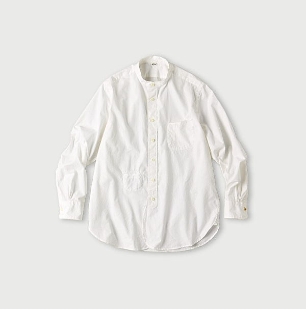 No.180 Miko 908 Loafer Stand Collar Shirt White