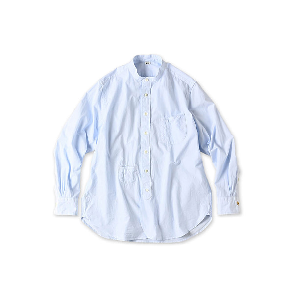 No.180 Miko 908 Loafer Stand Collar Shirt Brush Stroke Pinstripes