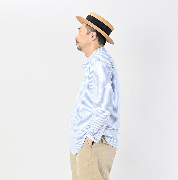 No.180 Miko 908 Loafer Stand Collar Shirt Male Model