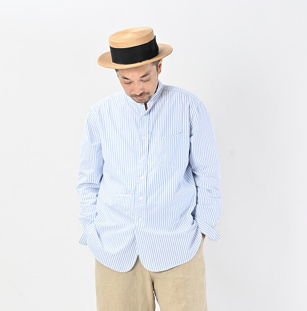 No.180 Miko 908 Loafer Stand Collar Shirt Male Model