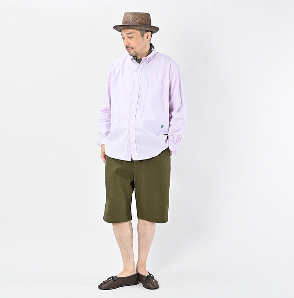 No.180 Miko 908 Ocean Button Down Shirt Detail Male Model