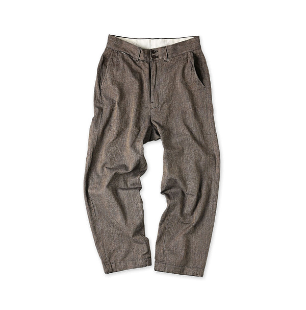 Indigo Mini Herringbone Cotton Tweed 908 Nîmes Pants