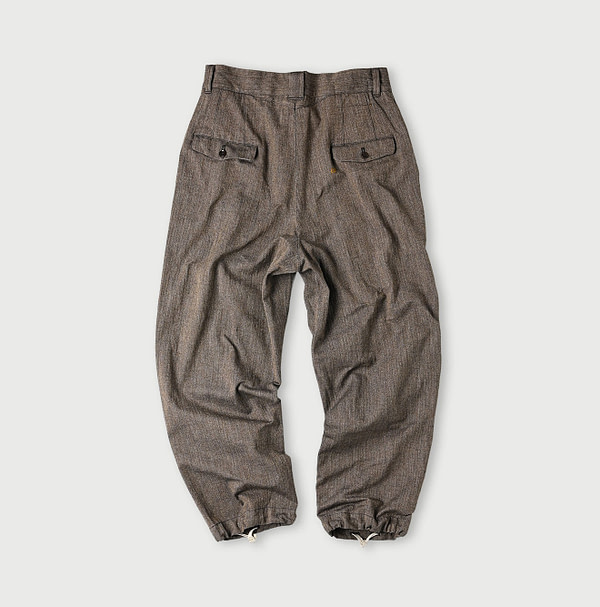 Indigo Mini Herringbone Cotton Tweed 908 Nîmes Pants Back