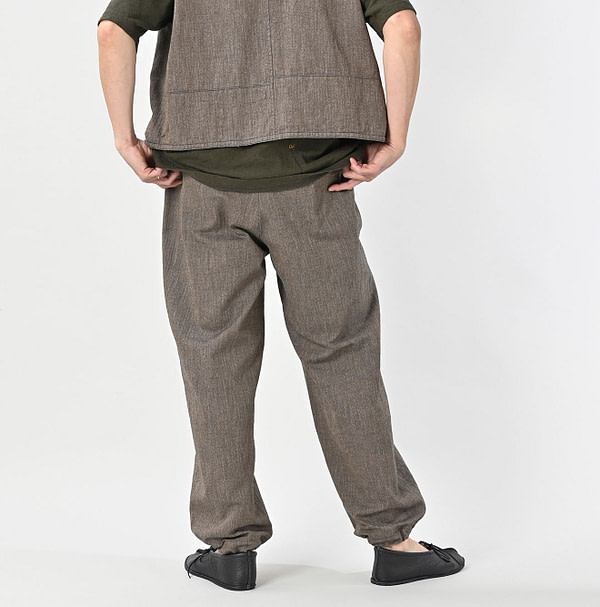 Indigo Mini Herringbone Cotton Tweed 908 Nîmes Pants Male Model