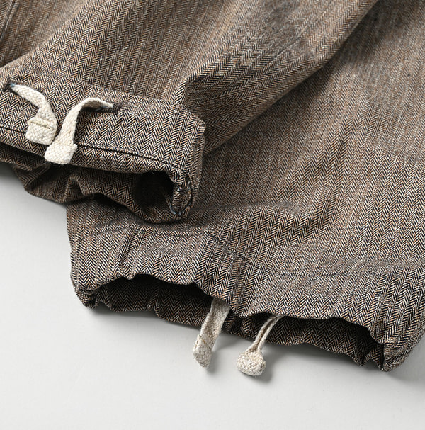 Indigo Mini Herringbone Cotton Tweed 908 Nîmes Pants Detail