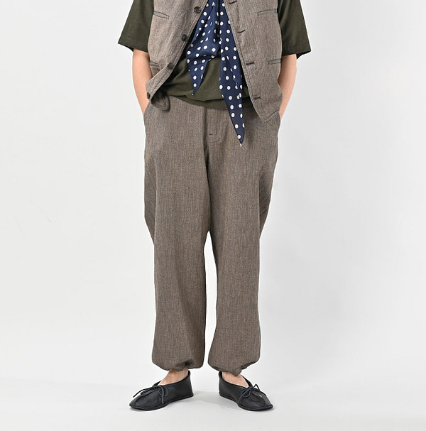Indigo Mini Herringbone Cotton Tweed 908 Nîmes Pants Male Model