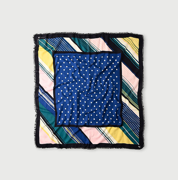 Supima Aya Dot Furoshiki Navy