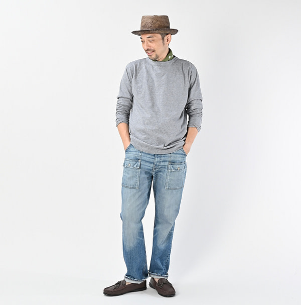 Rye Mugi Denim 908 Bush Pants Distressed Male Model