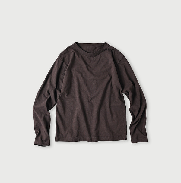 Tenjiku 908 Long Sleeve Ocean T-shirt Dark Brown