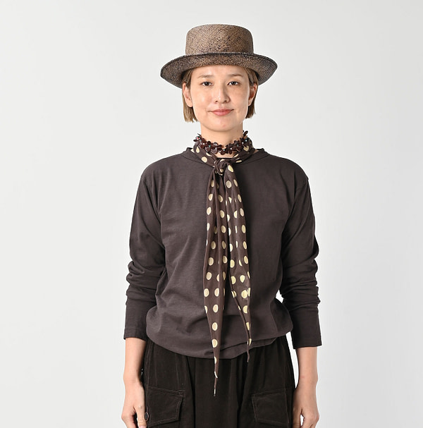 Tenjiku 908 Long Sleeve Ocean T-shirt Dark Female Model