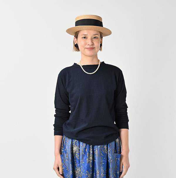 Indigo Tenjiku 908 45 Star Long Sleeve T-shirt Female Model
