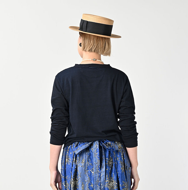 Indigo Tenjiku 908 45 Star Long Sleeve T-shirt Female Model