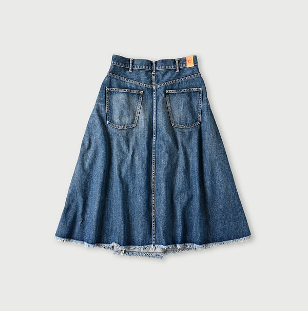 Rye Mugi Denim Crossover Skirt Zyu Back