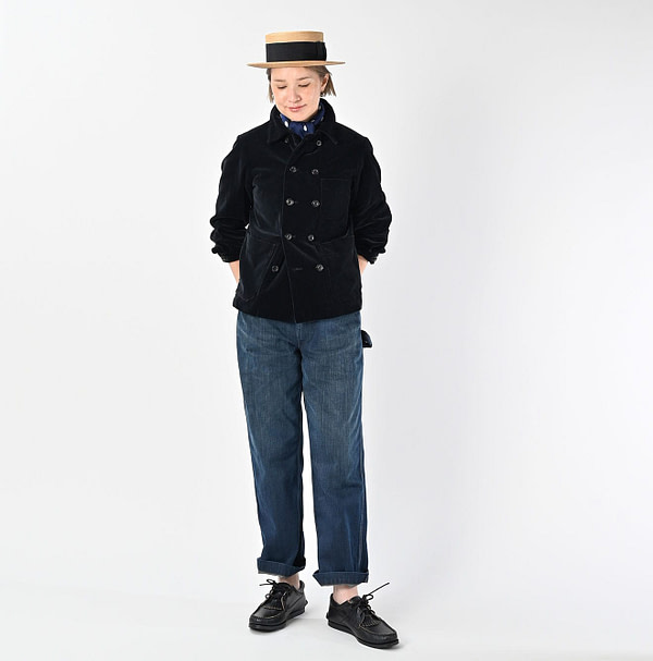 Velvet Double Petite Coverall Female Model