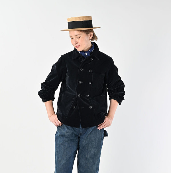 Velvet Double Petite Coverall Female Model