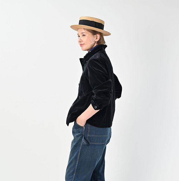 Velvet Double Petite Coverall Female Model