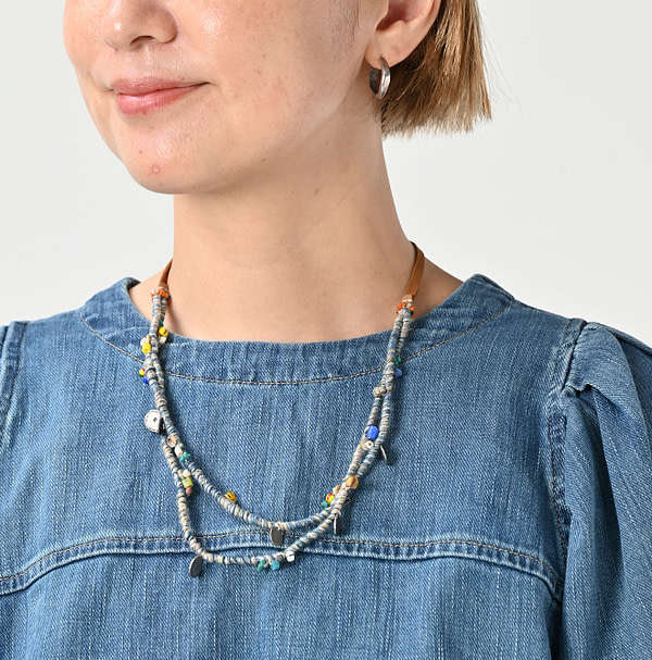 45 Petite Denim Puff Bridge Blouse Detail