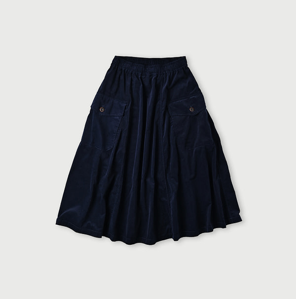 Pin Corduroy Tent Skirt Navy