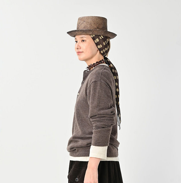 Yaku Merino Henley Female Model