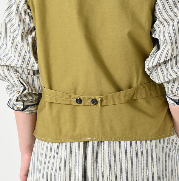 Velvet 908 Stand Collar Vest Detail