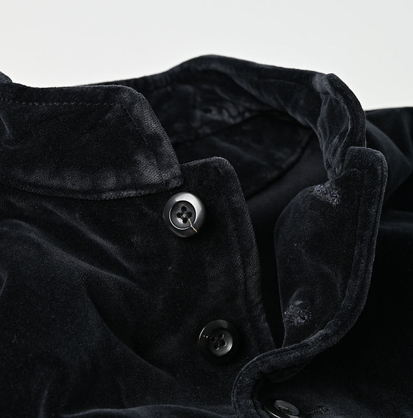 Velvet 908 Stand Collar Vest Detail
