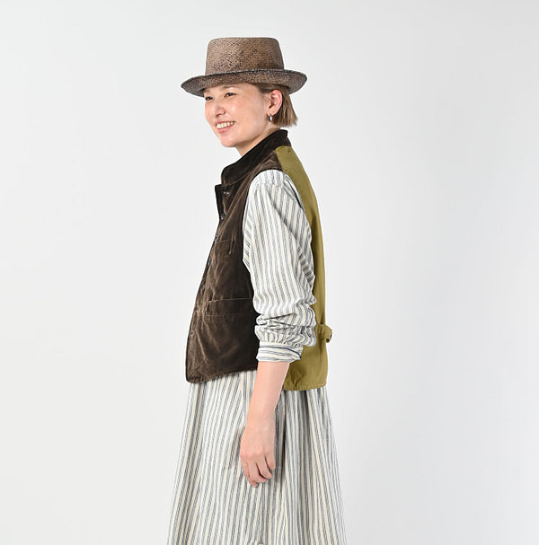 Velvet 908 Stand Collar Vest Female Model